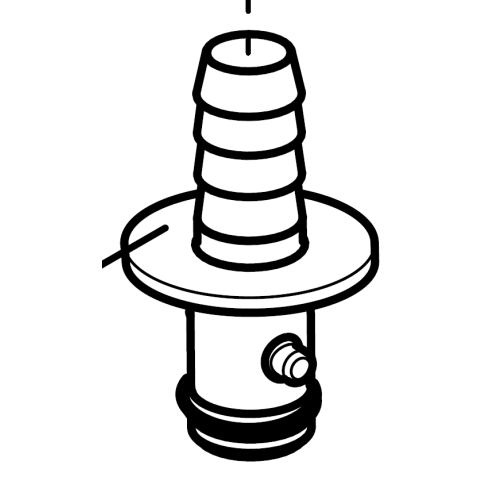 Belmont Saliva Ejector Hose Connector (ID.8) with O-RING (P8)