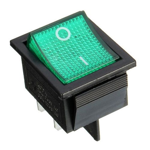 Belmont Style Green Illuminated On/Off Switch