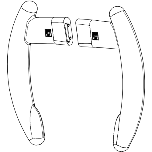 GREY LEFT+RIGHT ALYA HANDLES WITHCLOSURE SYSTEM