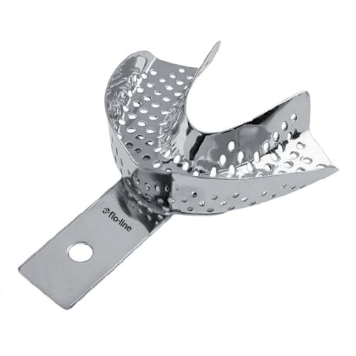 FLO-LINE Impression Tray W/O Edges, Lower, Perforated, Medium
