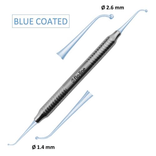 Flo Line WALLIS BURNISHER 1.4/2.6 MM, BLUE COATED, 8 MM HOLLW HANDLE