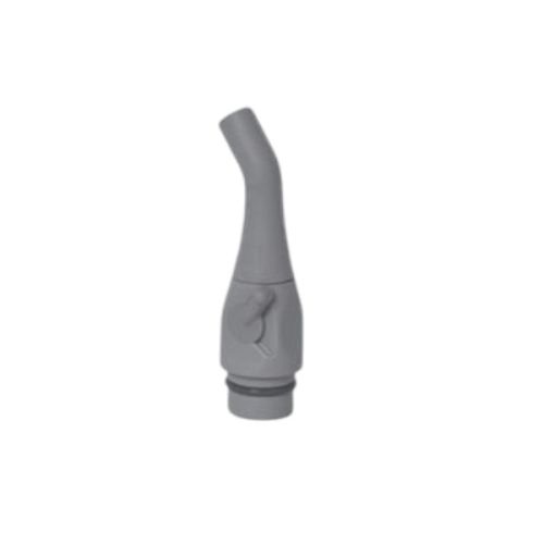 Suction Handpiece with slider, small, grey with flexible cannula receptacle for Saliva Ejector Hose
