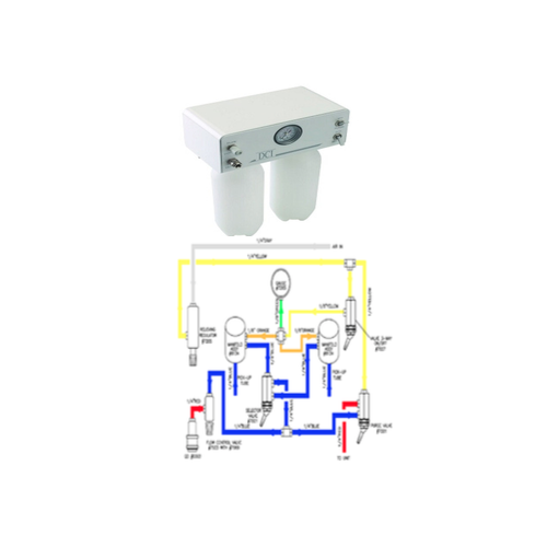 Asepsis Self-Contained Standard Dual Water System with 750 ml Bottle DCI 8177